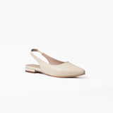 Flats Coco de cuero beige