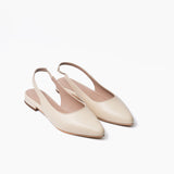 Flats Coco de cuero beige