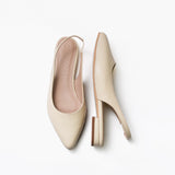 Flats Coco de cuero beige