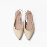 Flats Coco de cuero beige
