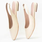 Flats Coco de cuero beige