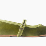 Ballerinas Vienna terciopelo pistacho