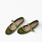 Ballerinas Vienna terciopelo pistacho