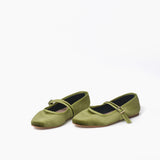 Ballerinas Vienna terciopelo pistacho