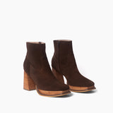 Megan botas de cuero chocolate