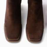 Megan botas de cuero chocolate