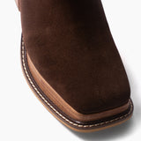 Megan botas de cuero chocolate