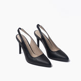Stilettos Lilly de cuero Negro