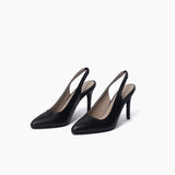 Stilettos Lilly de cuero Negro