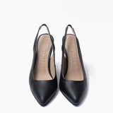 Stilettos Lilly de cuero Negro