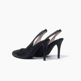 Stilettos Lilly de cuero Negro