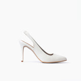 Stilettos Lilly de cuero hueso