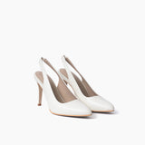 Stilettos Lilly de cuero hueso