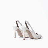 Stilettos Lilly de cuero hueso