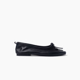 Flats Nicole de cuero negro