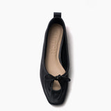 Flats Nicole de cuero negro