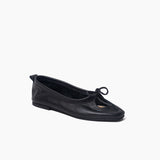 Flats Nicole de cuero negro
