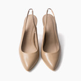 Stilettos Lilly de cuero nude