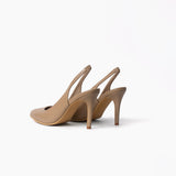 Stilettos Lilly de cuero nude