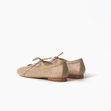 Vero flats beige cuero y malla