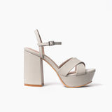 Sandalias Gaia de cuero blanco off