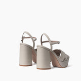 Sandalias Gaia de cuero blanco off