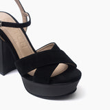 Sandalias Gaia de cuero negro