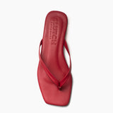 Sandalias Flip de cuero rojo