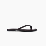 Sandalias Flip de cuero chocolate