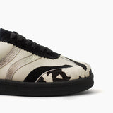 Fausta Zapatillas de cuero print negro