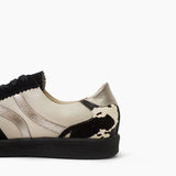 Fausta Zapatillas de cuero print negro