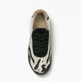 Fausta Zapatillas de cuero print negro