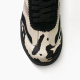 Fausta Zapatillas de cuero print negro