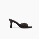 Carina mules de cuero chocolate