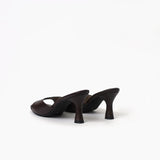 Carina mules de cuero chocolate