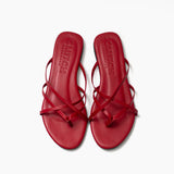 Sandalias Flop de cuero rojo