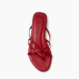 Sandalias Flop de cuero rojo
