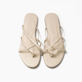 Flop de cuero vainilla