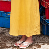 Flop de cuero vainilla