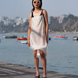 Carina chocolate mules de cuero y malla