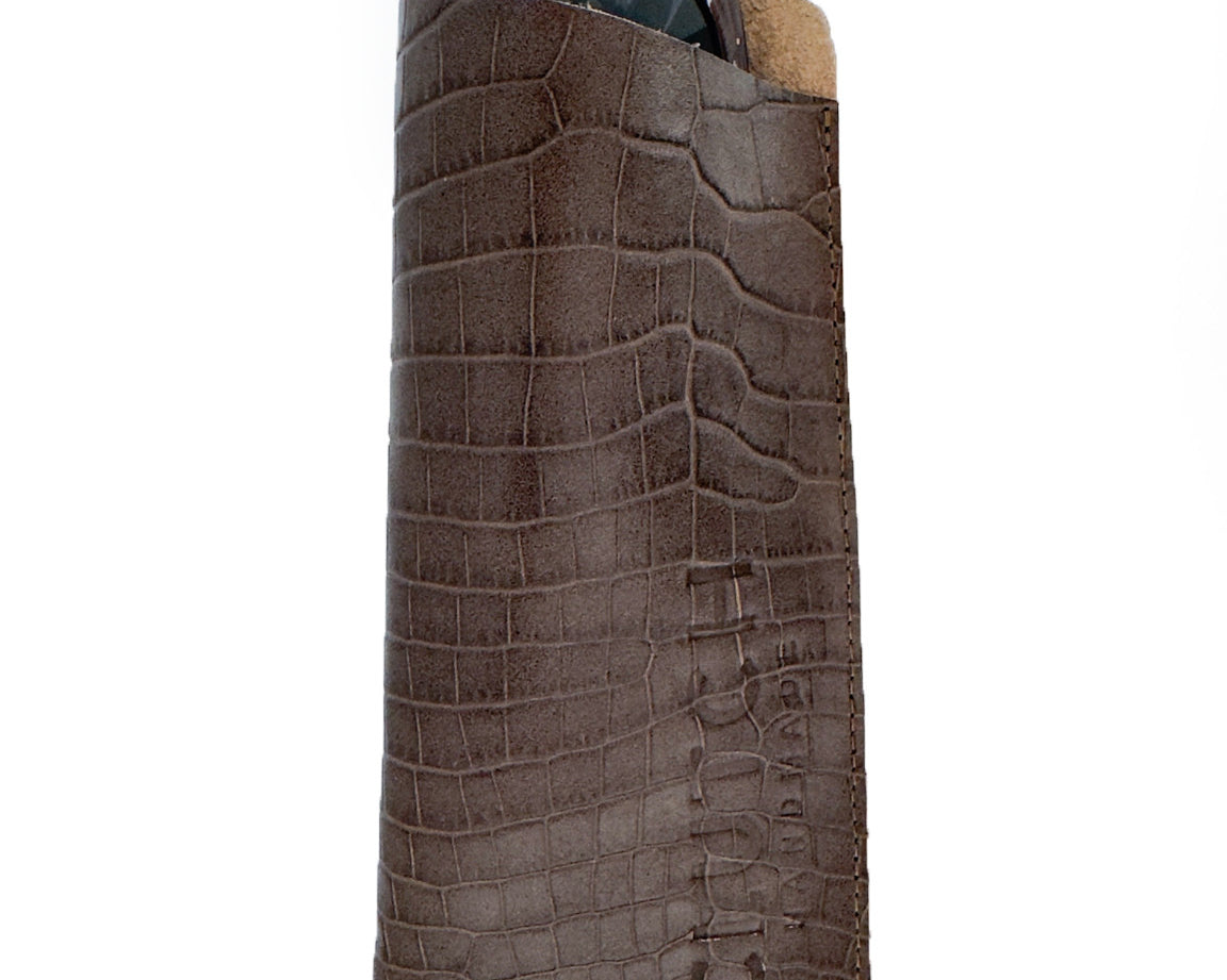 Estuche para lentes de cuero