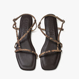 Sandalias Domenica de cuero chocolate