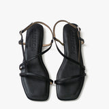 Sandalias Domenica de cuero negro