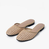 Flats Ana rafia Beige
