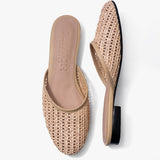 Flats Ana rafia Beige