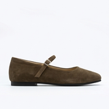 Ariana ballerinas de cuero taupe