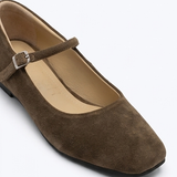 Ariana ballerinas de cuero taupe
