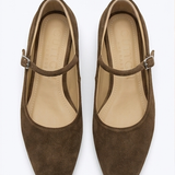 Ariana ballerinas de cuero taupe