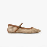 Ariana flats de cuero y malla