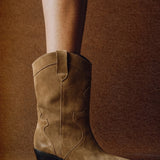 Austin botas de cuero Taupé